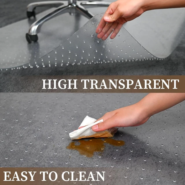 Alt view image 5 of 7 - Office Chair Mat for Carpet, 46 x 60 Computer Chair Mat for Carpeted Floors, Smooth Glide Under Desk Carpeted Floor Protector, Carpet Mat for Home Office (Rectangle)
