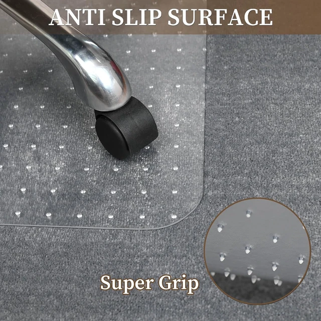 Alt view image 6 of 7 - Office Chair Mat for Carpet, 46 x 60 Computer Chair Mat for Carpeted Floors, Smooth Glide Under Desk Carpeted Floor Protector, Carpet Mat for Home Office (Rectangle)