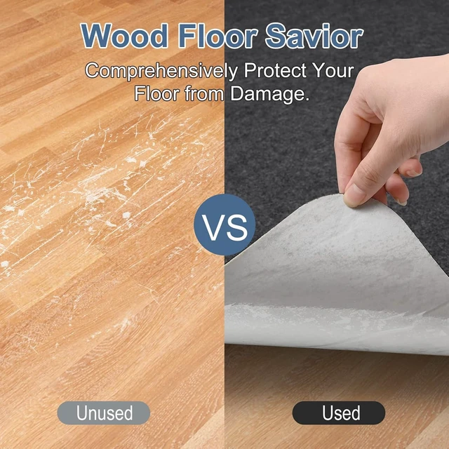 Alt view image 6 of 7 - Placoot Office Chair Mat for Hardwood Floor, 55"x35" Computer Chair Rug, Under Desk Mat, Large Anti-Slip Floor Protector for Home Office