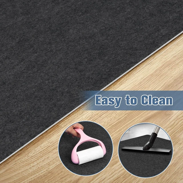 Alt view image 7 of 7 - Placoot Office Chair Mat for Hardwood Floor, 55"x35" Computer Chair Rug, Under Desk Mat, Large Anti-Slip Floor Protector for Home Office