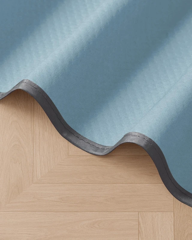 Alt view image 4 of 7 - Blissful Diary Baby Splat Mat for Under High Chair, Splash Mat, Slate Blue