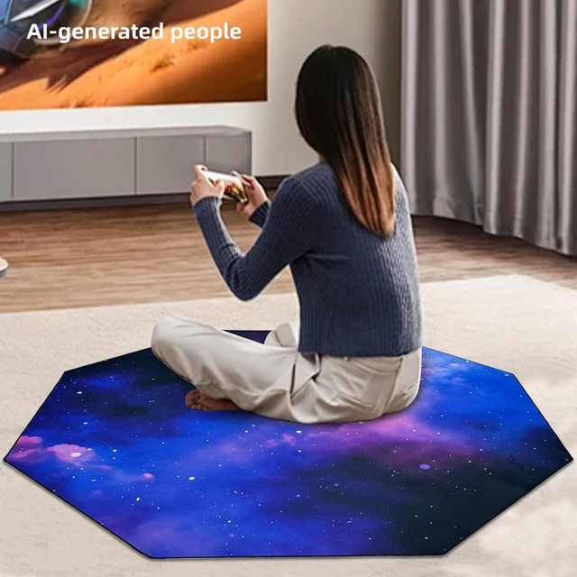 Alt view image 3 of 7 - USTIDE Large Gaming Chair Mat for Carpet and Hardwood Floor - Office, Gaming Room Computer Chair Mat