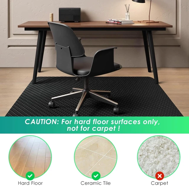 Alt view image 3 of 7 - Vicwe Chair Mat for Hardwood Floor 51"x63" Desk Chair Mat, Smooth Glide