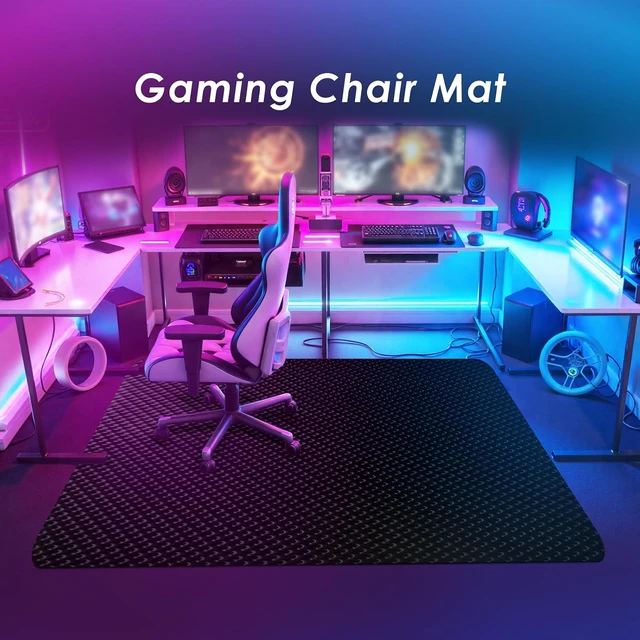 Alt view image 6 of 7 - Vicwe Chair Mat for Hardwood Floor 51"x63" Desk Chair Mat, Smooth Glide