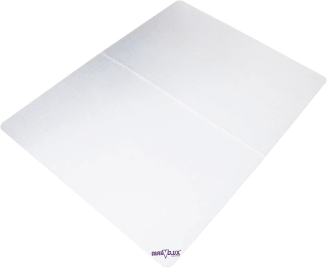 Alt view image 6 of 7 - Marvelux White Office Chair Mat for Carpeted Floors 35.5"x46" Rectangular