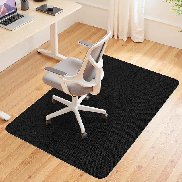 Main image of Wansimoo Office Chair Mat for Hardwood and Tile Floor, 36"x48" Floor Mat, Heavy Duty Computer Gaming Chair Mat, Anti-Slip, Non- Curve, Desk Chair Mat, Floor Protector for Home Office(Black)