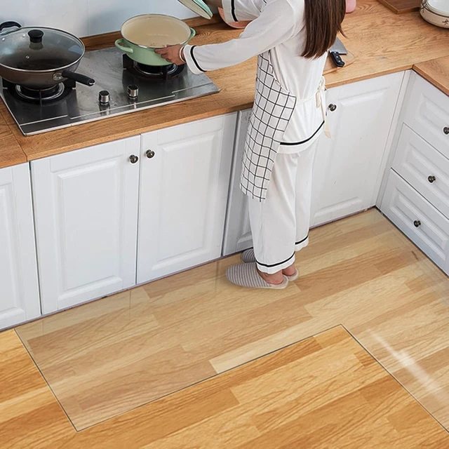 Alt view image 4 of 7 - Clear Office Chair Mats, 0.06" Thick Transparent Heavy Duty Hard Chair Mat for Wood Floors, Rectangular Home Carpet Protector, Can Be Cut