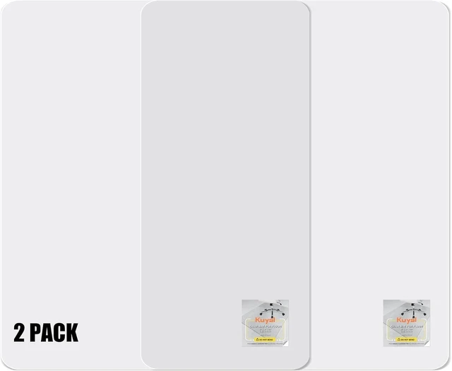 Main image of Kuyal 2 Pack 1/5" Thick Office Chair Mat, Heavy Duty Computer Chair Mat