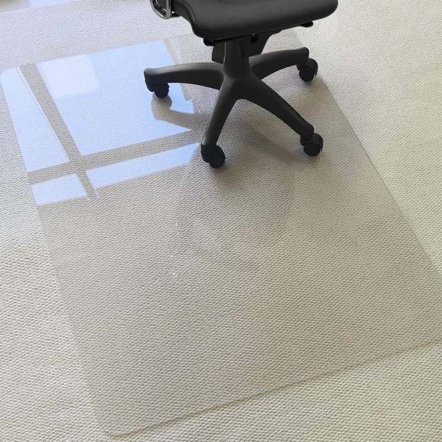 Alt view image 2 of 7 - Kuyal 2 Pack 1/5" Thick Office Chair Mat, Heavy Duty Computer Chair Mat