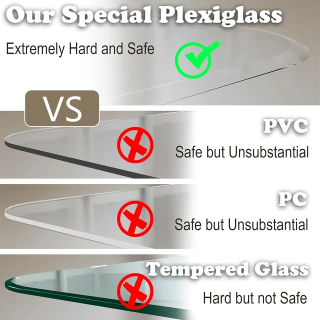 Alt view image 5 of 6 - Beveled Edge Office Chair Mat for Carpet or Hardwood Floor 42" x 42" Clear Chair Mats for a Smooth Glide and Easy Roll On/Off, Heavy Duty and Non-Slip Pad Floor Ultimate Desk Chair Mat