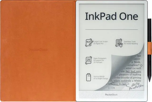 Alt view image 4 of 6 - PocketBook Cover for InkPad One, Dark Orange
