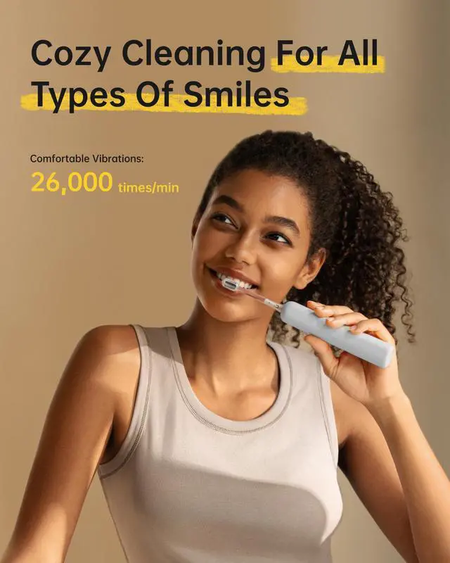 Alt view image 3 of 5 - Laifen Wave SE Electric Toothbrush with 2 Brush Heads - Gray