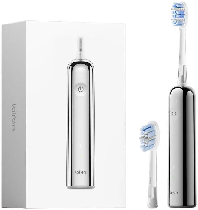 Main image of Laifen Wave Pro Electric Toothbrush with 2 Brush Heads and Travel Bag - Stainless Steel
