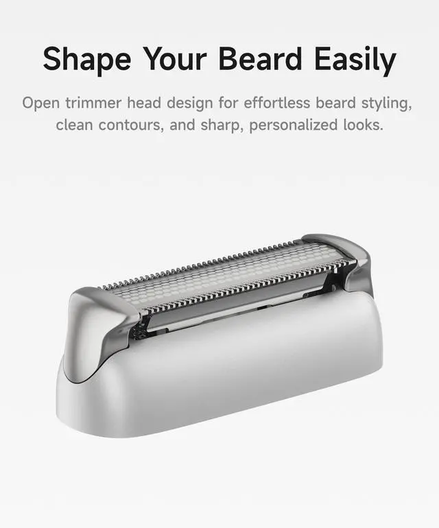 Alt view image 6 of 6 - Laifen T1 Pro 1-Blade Electric Shaver with Trimmer Head and 3 Guards - Silver