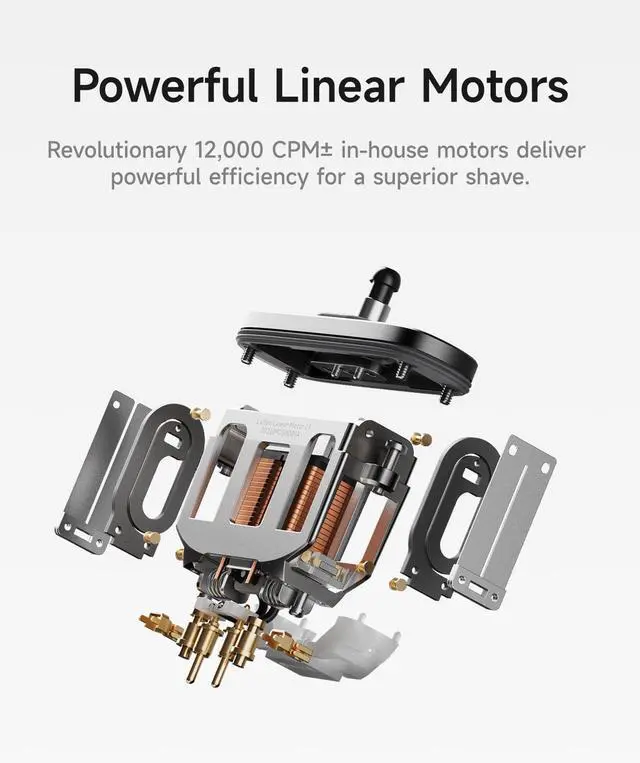 Alt view image 5 of 6 - Laifen T1 Pro 1-Blade Electric Shaver with Trimmer Head and 3 Guards - Silver