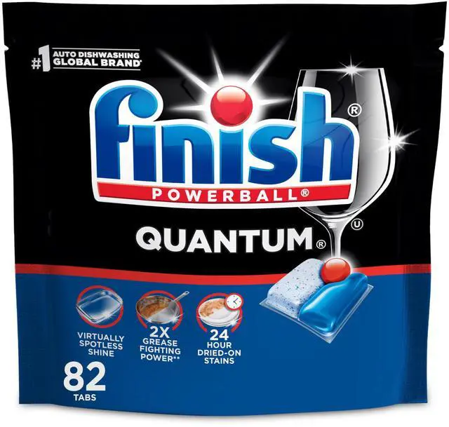 Main image of Quantum Dishwasher Pods, No Pre-Rinse Dishwasher Detergent Soap Removes 24HR Dried-On Stain and Grease, Leaving a Virtually Spotless Shine, 82 Count