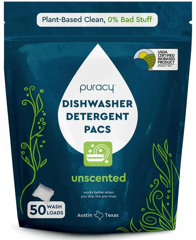 Main image of Dishwasher Pods, Dishwasher Detergent, Free & Clear Dish tabs - Enzyme-Powered, Spot & Residue Free - TikTok Trend Items, Must Haves from TikTok Made Me Buy It (Free & Clear, 50 Count)