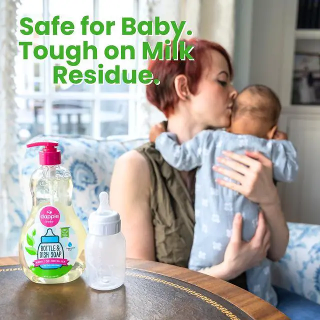 Alt view image 5 of 7 - Baby Fragrance Free Bottle & Dish Soap - (3 Pack) 16.9 fl oz - Cleans Baby Bottles, Sippy Cups, Pacifiers, Breast Pumps, & More - Gently Removes Milk Film & Odors - Includes 1 Pump