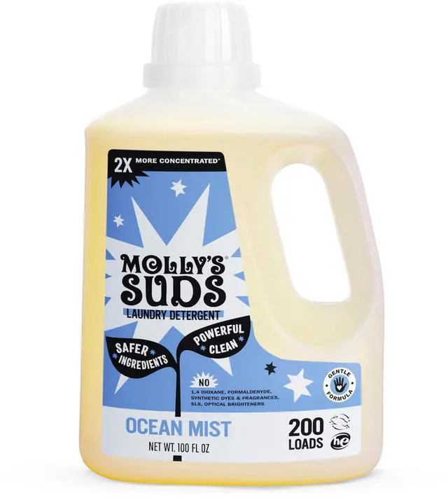 Main image of Liquid Laundry Detergent | Clean Laundry Detergent Soap for Sensitive Skin | 2x Concentrated, High Efficiency (HE) (Ocean Mist - 200 Loads)
