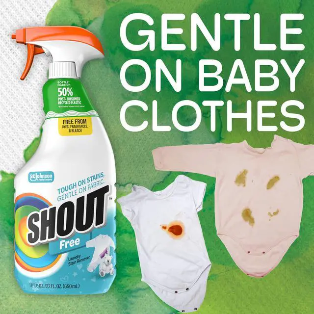 Alt view image 3 of 7 - Free Laundry Stain Remover Spray, Active Enzyme Formula is Fragrance, Bleach, and Dye Free, Removes Everyday Stains including Baby Stains - 22oz Spray