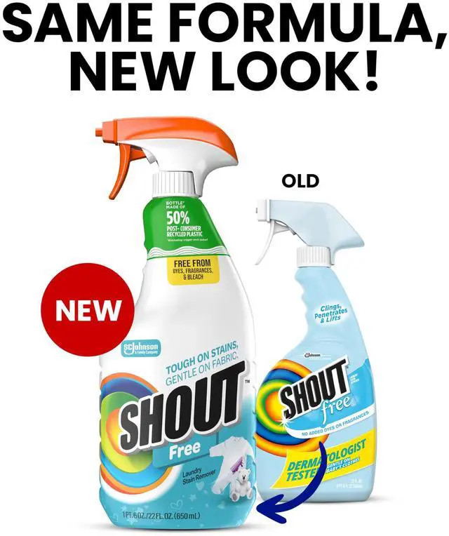 Alt view image 2 of 7 - Free Laundry Stain Remover Spray, Active Enzyme Formula is Fragrance, Bleach, and Dye Free, Removes Everyday Stains including Baby Stains - 22oz Spray