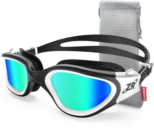 Main image of Swim Goggles, Upgraded G1 Polarized Swimming Goggles Anti-fog for Adult Men Women A0 (Polarized + Mirror Gold)
