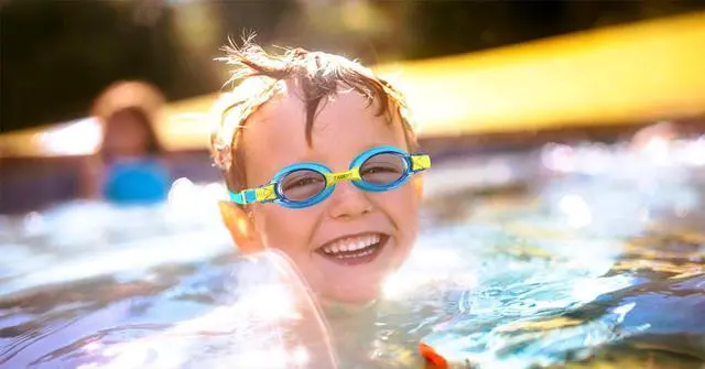 Alt view image 6 of 7 - 2 Pack Kids Swim Goggles, Blue Yellow & Blue Red, UV Protection, Adjustable, Shatterproof