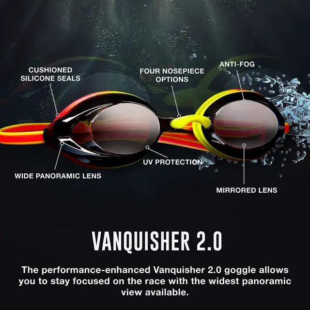 Alt view image 3 of 3 - Unisex-Adult Swim Goggles Mirrored Vanquisher - Manufacturer Discontinued