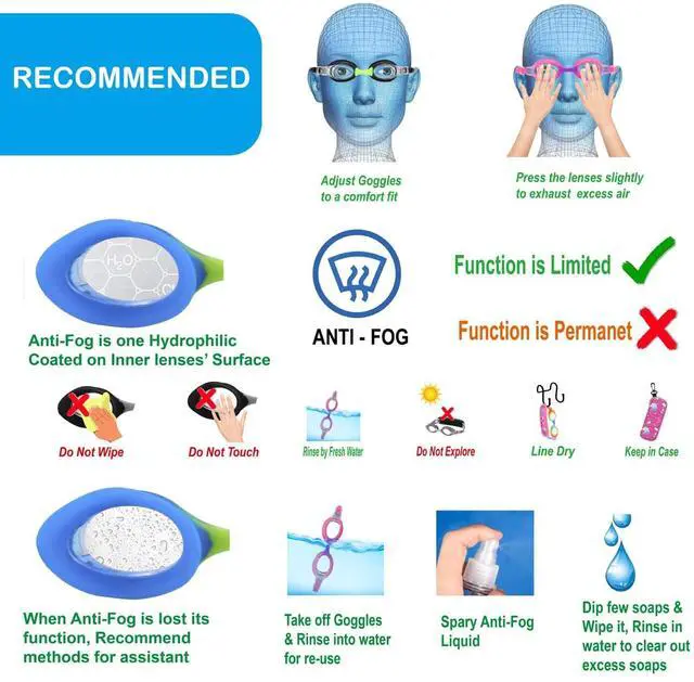 Alt view image 6 of 7 - Kids Swim Goggles Age 2-6, Toddler Goggles No Hair Pull,Child Goggles Padded HeadBand