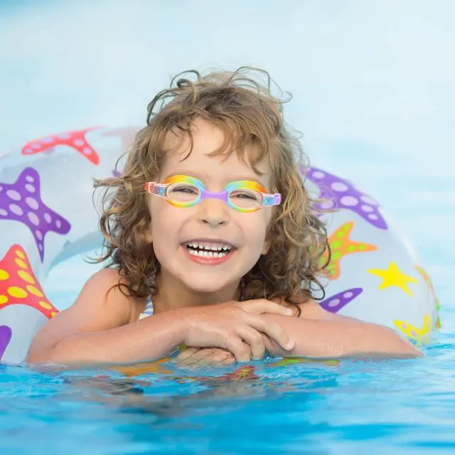 Alt view image 7 of 7 - Kids Swim Goggles Age 2-6, Toddler Goggles No Hair Pull,Child Goggles Padded HeadBand