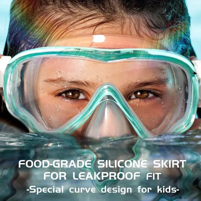 Alt view image 3 of 7 - Swim Mask Swimming Goggles for Kids Boys Girls Toddlers Youth 5-15 Anti-Fog 180° Clear Goggles No Leak Waterproof Kids Pool Underwater Open Water Swim Goggles with Nose Cover Swimming Equipment