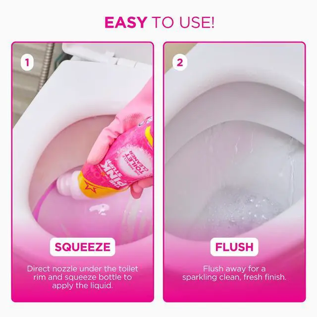 Alt view image 4 of 5 - Miracle Toilet Cleaner, 750ml Powerful Stain-Removing Gel for a Sparkling Clean Bowl Eliminates Limescale, Tough Stains & Odors with Fresh Rhubarb Scent