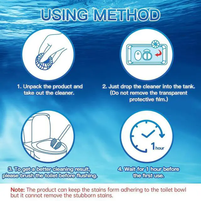 Alt view image 6 of 7 - Automatic Toilet Bowl Cleaner Tablets, Bathroom Toilet Tank Cleaner (30 PACK), VA-T165