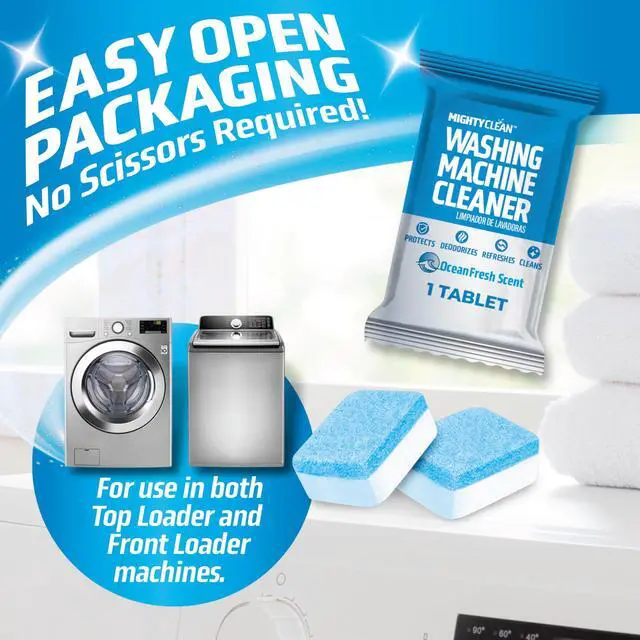 Alt view image 5 of 7 - Washing Machine Cleaner Tablets 24 Pack - 1 Year Supply, Septic Safe Washing Machine Cleaning Tablets, Washer Cleaner Tablet, Works with All Washers Including HE