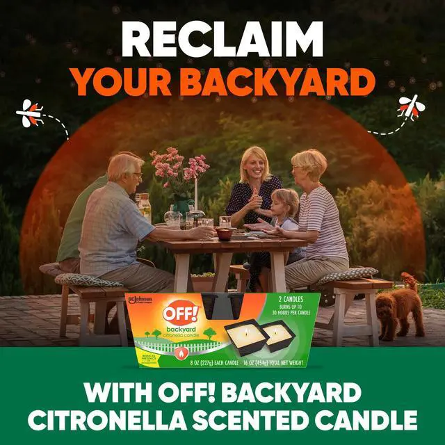 Alt view image 2 of 7 - Backyard Citronella Scented Candle, Ambiance Enhancing Centerpiece, Burns for up to 25 Hours, 8 oz (Pack of 2)