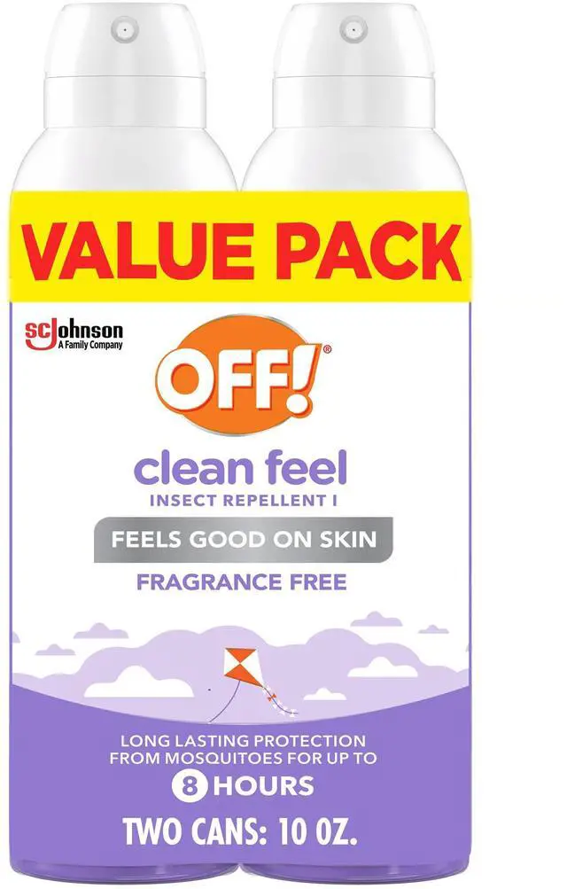 Main image of Clean Feel Insect Repellent Aerosol with 20% Picaridin - Long-Lasting DEET-Free Protection from Mosquitoes, Fragrance-Free Pest Control For Ticks & Flies, Camping, Bug Spray - 5 oz (Pack of 2)