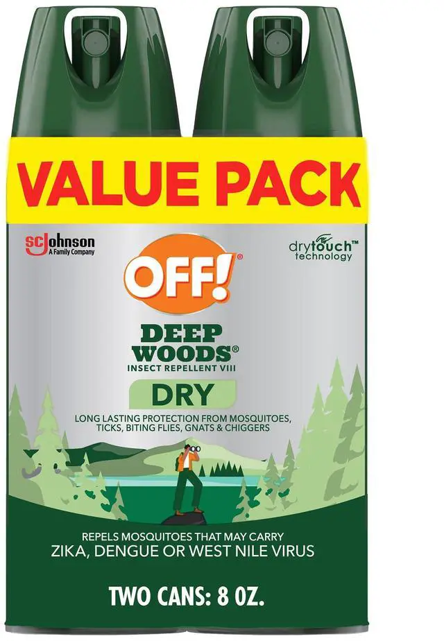 Main image of Deep Woods Insect Repellent Aerosol, Dry, Non-Greasy Formula, Bug Spray with Long Lasting Protection from Mosquitoes and Ticks, 4 Oz, (Pack of 2)