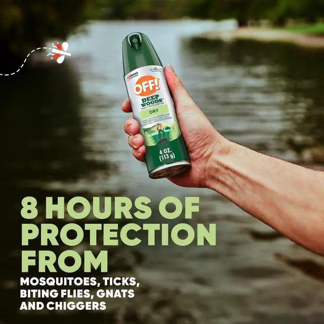 Alt view image 2 of 7 - Deep Woods Insect Repellent Aerosol, Dry, Non-Greasy Formula, Bug Spray with Long Lasting Protection from Mosquitoes and Ticks, 4 Oz, (Pack of 2)