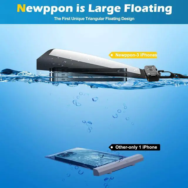 Alt view image 4 of 7 - 4 Pack Floating Waterproof Phone Pouch - Universal Large Floatable Water Proof Dry Bag Case - Float Clear Cell Holder with Lanyard - for iPhone 17 Pro Max Samsung Galaxy - Beach Swimming Pool