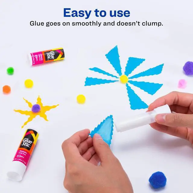 Alt view image 4 of 7 - Glue Stick White, Washable, 0.26 oz. Permanent Glue Stic, 3pk (00164)