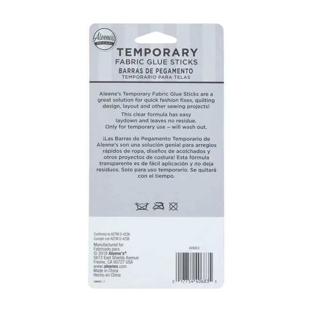 Alt view image 2 of 5 - No-Sew Temporary Fabric Glue Sticks, .28oz 2-Pack