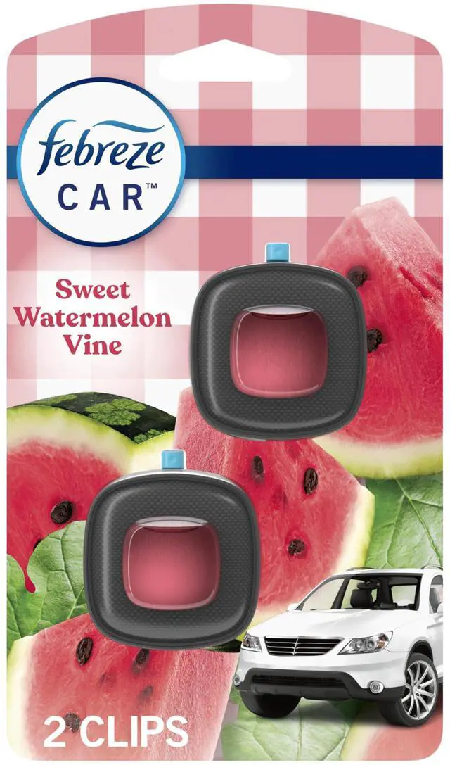 Main image of Car Air Freshener Vent Clip Sweet Watermelon Vine Scent, 2 Count, .13 oz Total