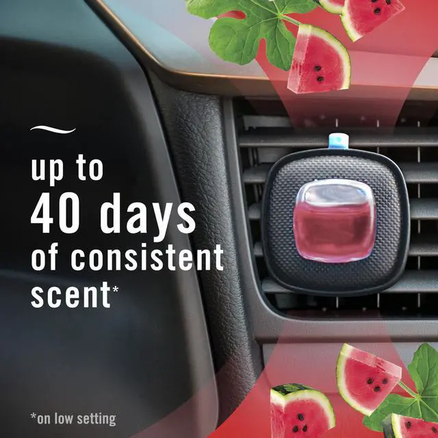Alt view image 4 of 7 - Car Air Freshener Vent Clip Sweet Watermelon Vine Scent, 2 Count, .13 oz Total