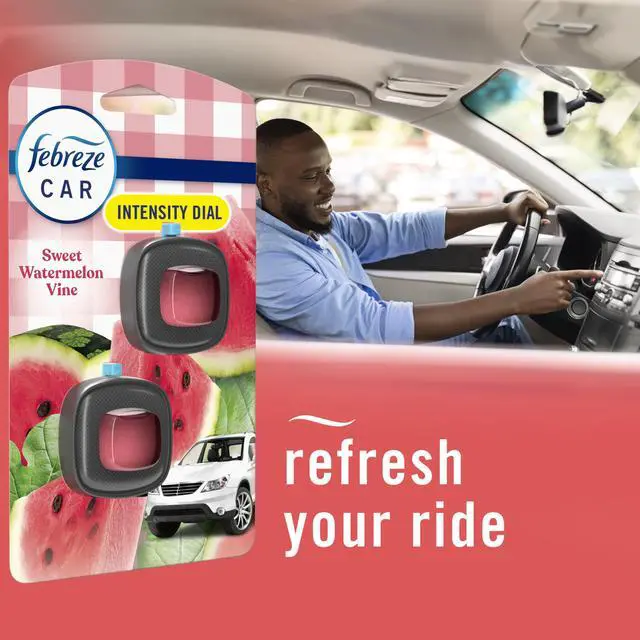 Alt view image 6 of 7 - Car Air Freshener Vent Clip Sweet Watermelon Vine Scent, 2 Count, .13 oz Total