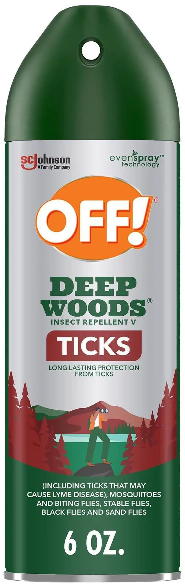 Main image of Deep Woods Insect Repellent Aerosol, Bug Spray with Long Lasting Protection from Ticks and Listed Bugs, 6 Ounce (Pack of 1)