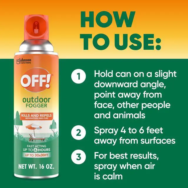 Alt view image 7 of 7 - Outdoor Insect & Mosquito Repellent Fogger, Backyard Pretreat, Kills & Repels Insects in an up to 900 sq, ft, Area, 16 oz (Pack of 2)