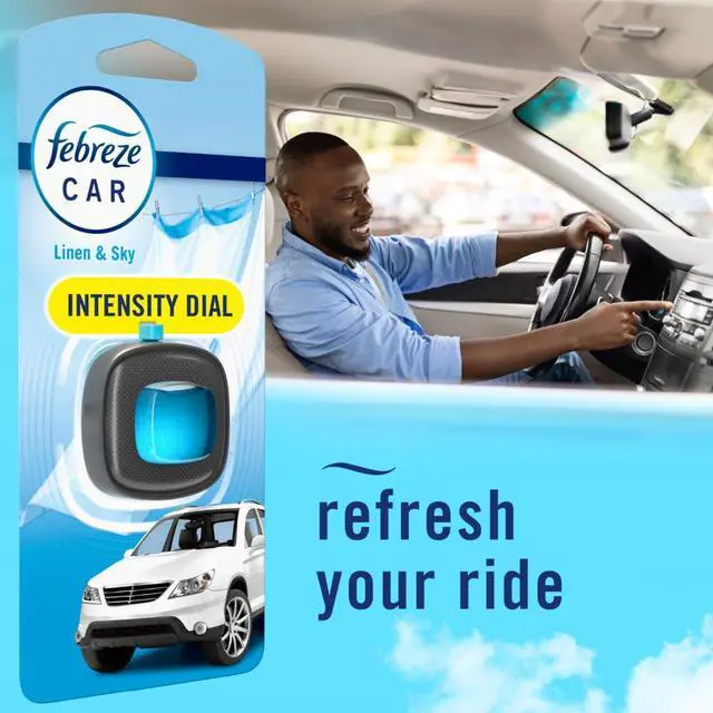 Alt view image 7 of 7 - Car Air Freshener, Odor-Fighting Automotive Vent Clip, Linen & Sky Scent, 3 Count