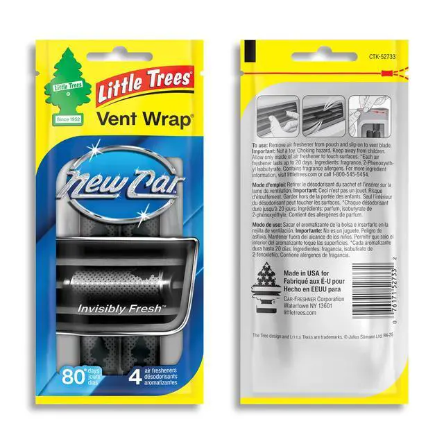 Alt view image 2 of 7 - Car Air Freshener | Vent Wrap Provides Long Lasting Scent, Invisibly Fresh | New Car Scent, 16 Air Fresheners
