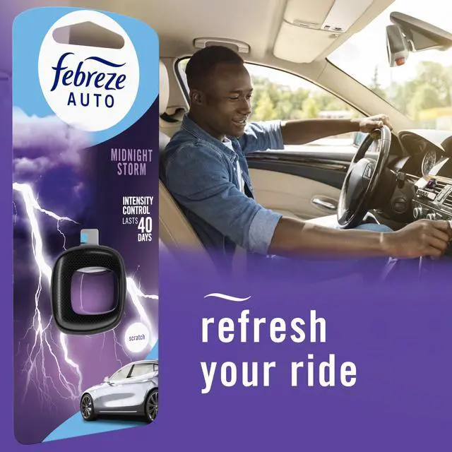 Alt view image 7 of 7 - AUTO Air Freshener, Odor-Fighting Automotive Vent Clip, Midnight Storm Scent, 8 Count