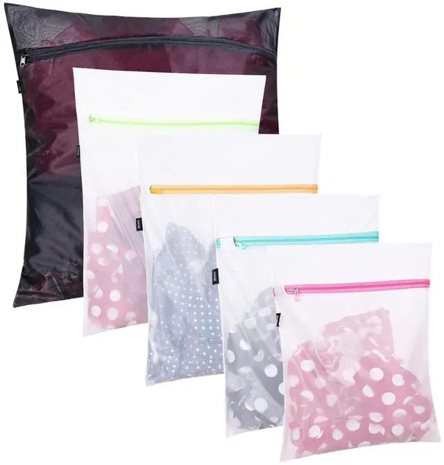 Main image of Laundry Bags Mesh Wash Bag for Intimates Lingerie and Delicates, 5Pcs (1XL,2L,2M)